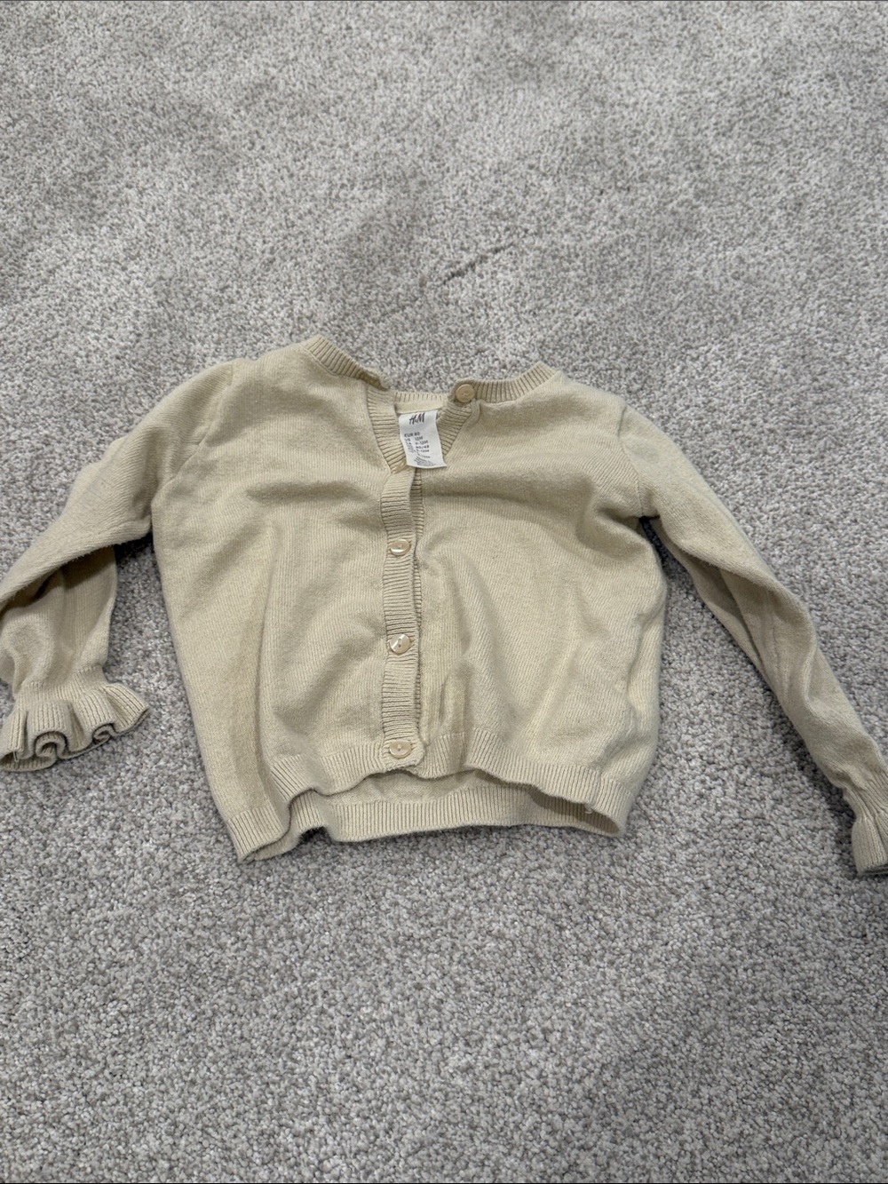 H&M Beige/Cream Button Cardigan Sweater